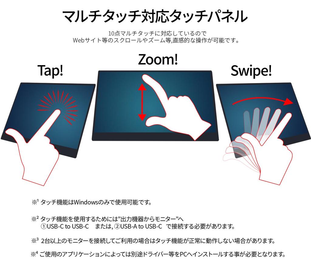 Сайт JAPANNEXT IPS панель оснащена поддержкой разрешения Full HD мобильный монитор miniHDMI USB HDR с умным чехлом [только для ЕС] 14-дюймовый 10-точечный