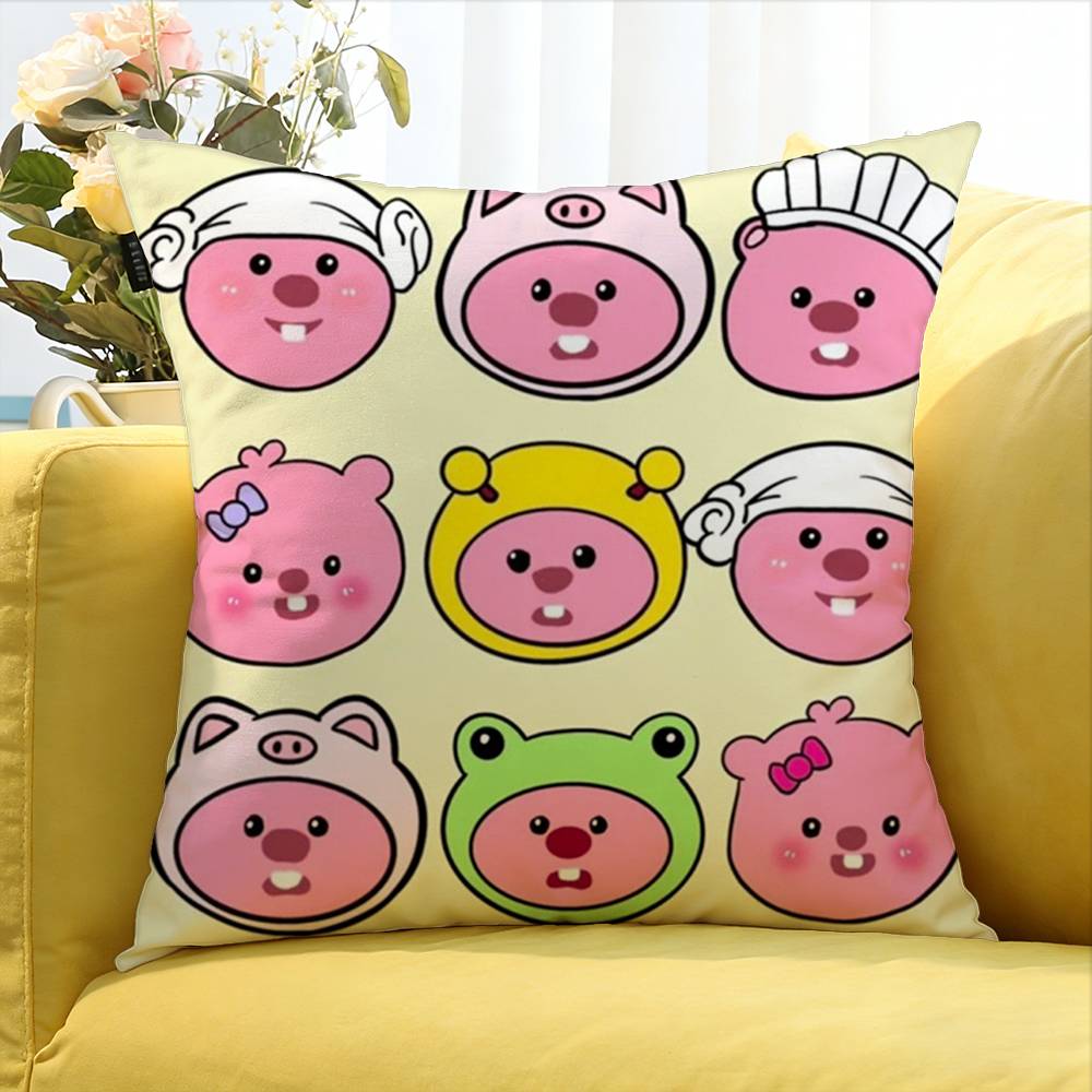 Korea Zanmang L-Loopy Various Sizes Square Pillow Case For Car Home Bedchamber Decor