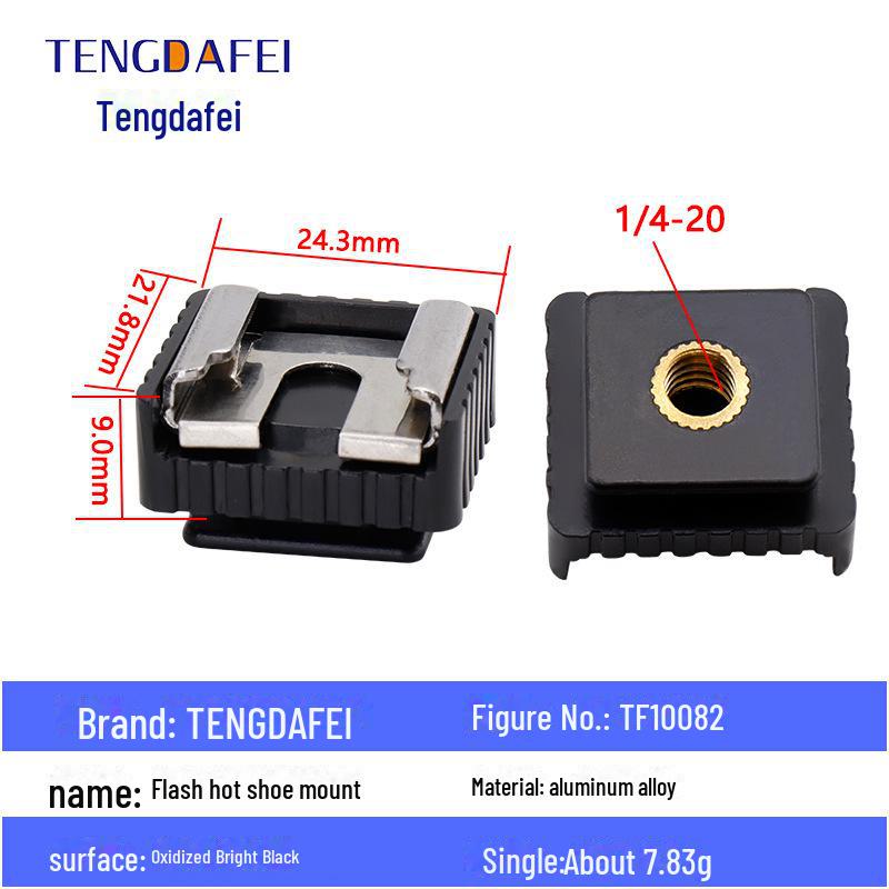 Адаптер для штатива с креплением на стойку для освещения и поворота камеры с резьбой 1/4" на 3/8" на M4/M5/M6/M8