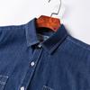 Мужская джинсовая рубашка с двумя карманами и длинными рукавами для отдыха, удобные удобные мягкие прочные джинсовые рубашки из 100% хлопка, повседневные рубашки