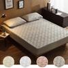Thicken Quilted Mattress Cover King Queen Quilted Bed Fitted Bed Sheet Anti-Bacteria Mattress Topper Air-Permeable Bed Pad