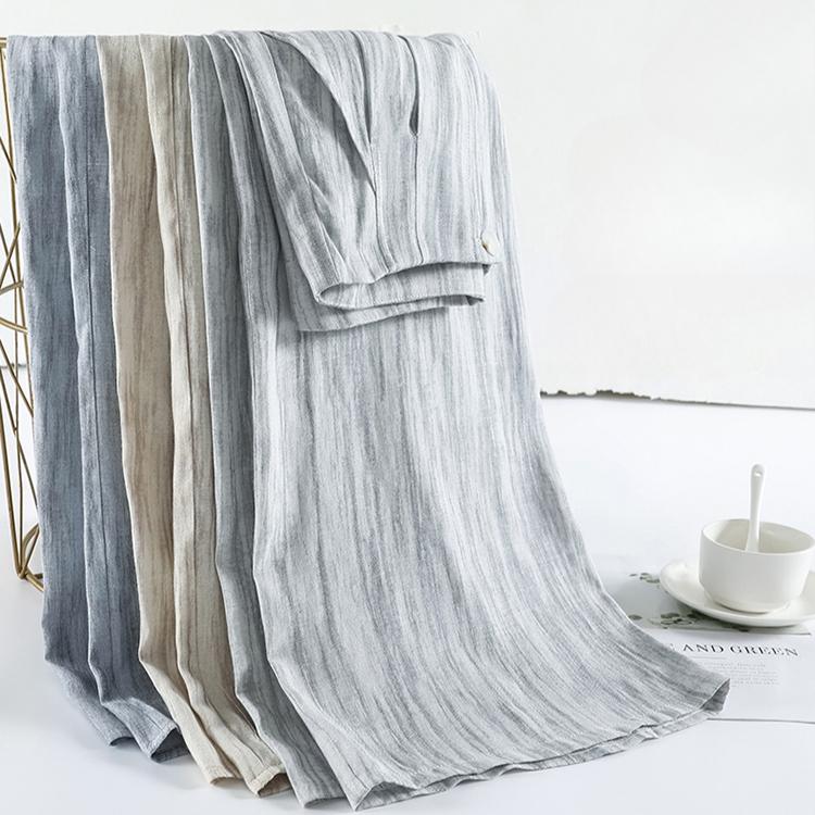 Летние льняные брюки с принтом тай-дай, широкие брюки с высокой талией, свободные длинные брюки для женщин