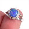 Кольцо из чистого серебра 925 пробы с натуральным эфиопским опалом ручной работы S.6 p5L16