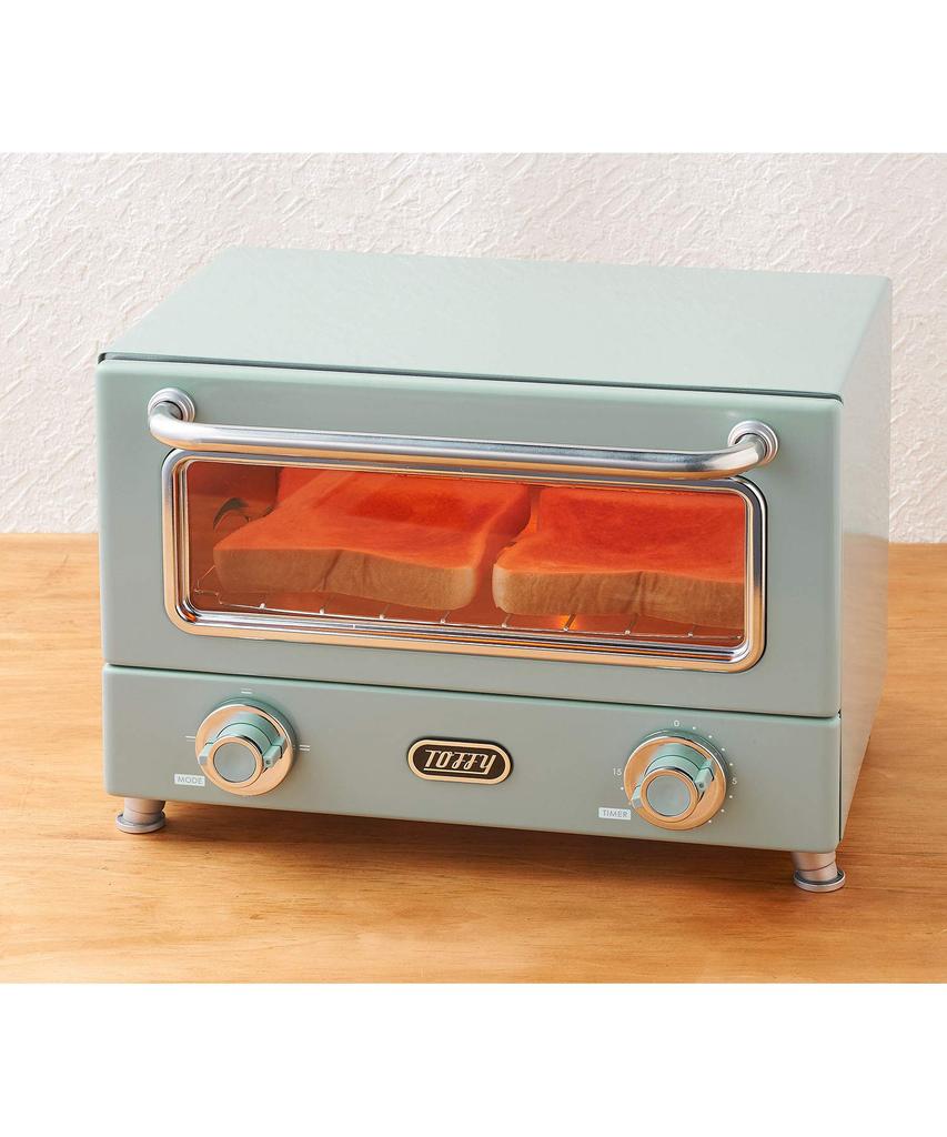 Heater Toaster Oven Heater Temperature Adjustment with Timer Compact Retro Cute Stylish [Toffy] Far-infrared K-TS3 (ash White) Far-infrared 3-level