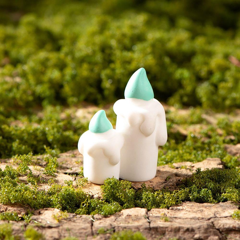 Mini Halloween Miniature Figurine Spider Bat Candle Skull Cartoon Scary Rabbit Statue Micro Landscape Pranky Prop