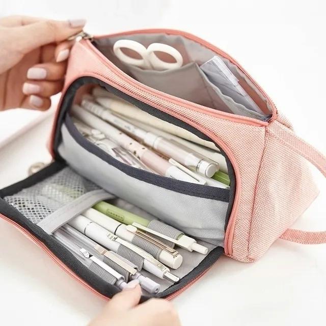 Простой пенал большой вместимости, школьный портативный холщовый мешочек, школьные канцелярские принадлежности, сумка для ручек, держатель, коробка, корейская канцелярия