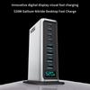 520 Вт 8-портовое настольное зарядное устройство для телефона, ноутбука, планшета со светодиодным дисплеем мощности, адаптер питания для быстрой зарядки PD для компьютера, ПК, для iPhone