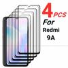 4 шт. Закаленное стекло для Xiaomi Redmi 9A Защитная пленка для экрана Xiaomi Redmi 9A Полное покрытие с клеем Защитная пленка для телефона Xiaomi Redmi 9A