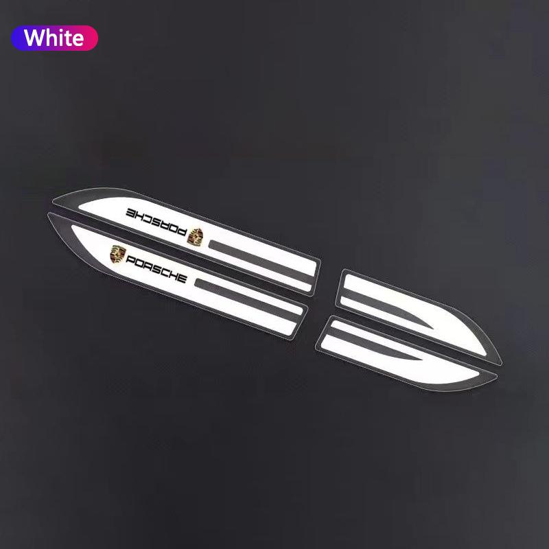 AABKW1 2Pcs Epoxy Sticker Car Fender Side Wing Emblem Badge Sticker For Porsche Panamera Macan Boxster Cayman Cayenne 911 718 Accessory