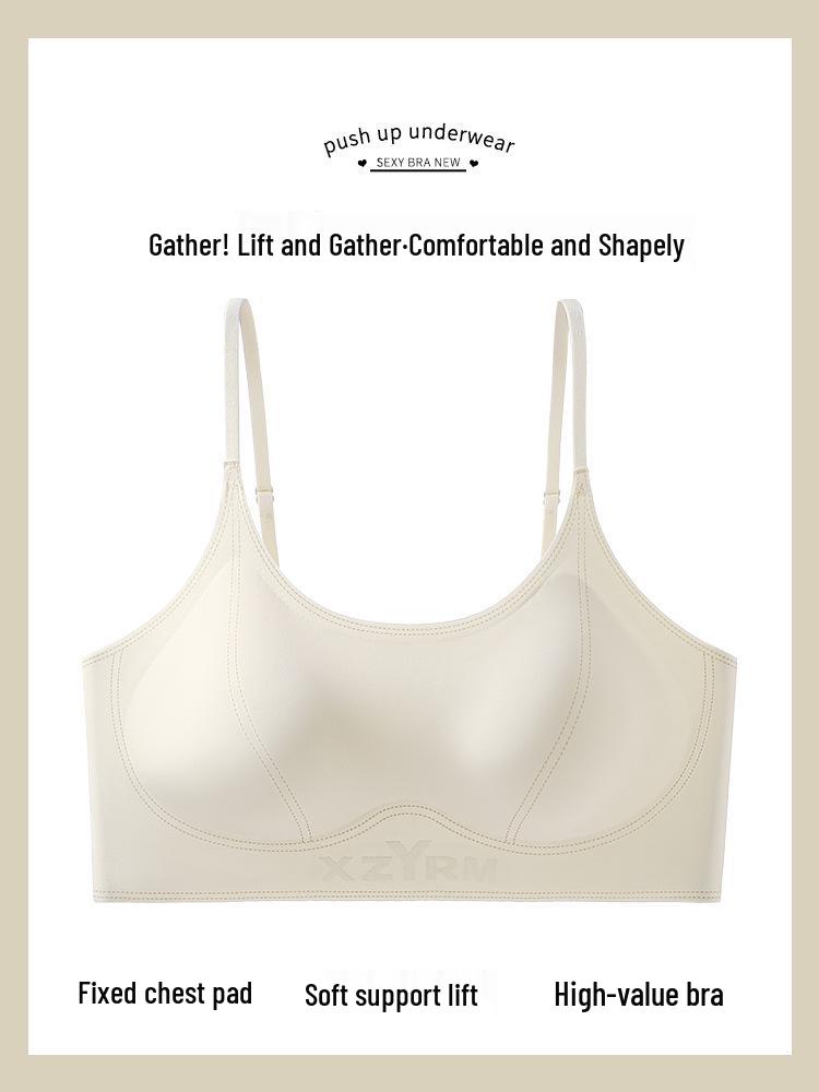 Women's Seamless Push-Up Strapless Camisole Bra with Spaghetti Straps and Beautiful Back Design