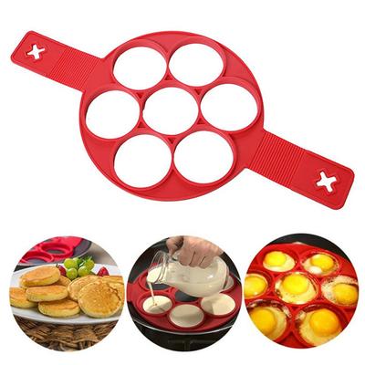 Силиконовая форма на 7 отверстий для блинов, антипригарное покрытие, форма для приготовления яиц, кухонная форма для выпечки, приготовления пищи