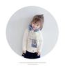 Double-Sided Imitation Cashmere Kids' Scarf – Warm Cartoon Tassel Shawl for Boys & Girls