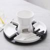Home Tea Light Candle Fondue Set Ceramic Butter Warmer Melt Pot Bowl Chocolate