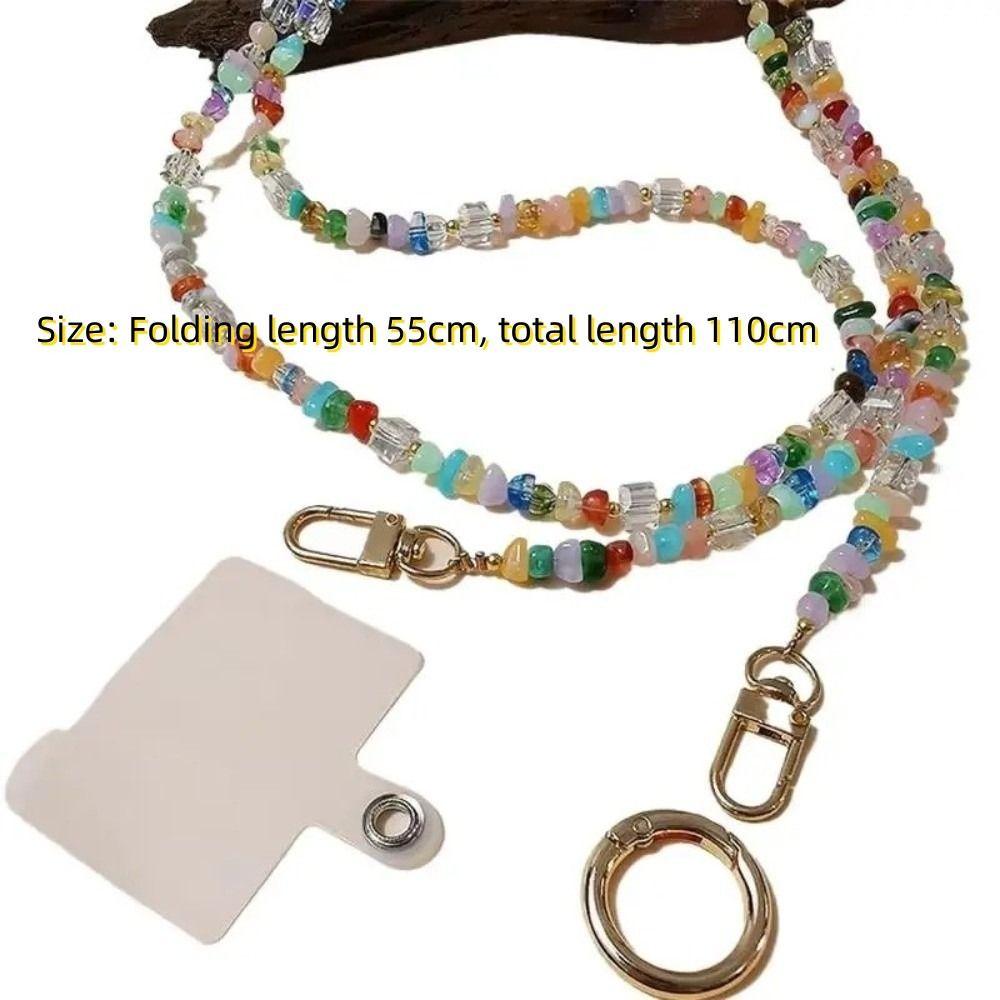 Adjustable Mobile Phone Lanyard Hanging Decoration Long Chain Lanyard Crossbody Lanyard Strap