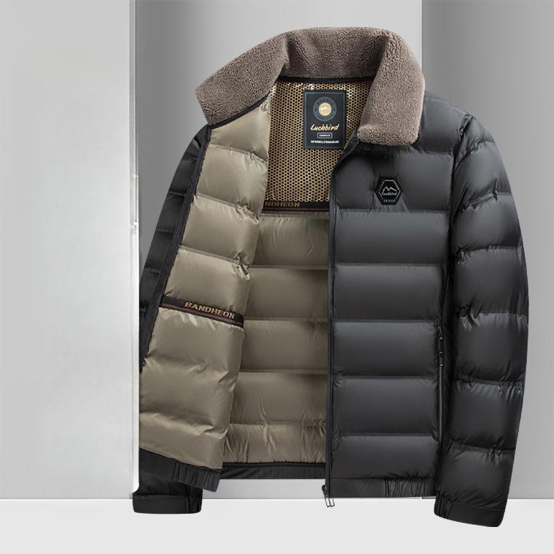 Зимняя мужская хлопковая одежда с графеновым термообогревом, с короткими лацканами, легкая деловая одежда с хлопковой подкладкой