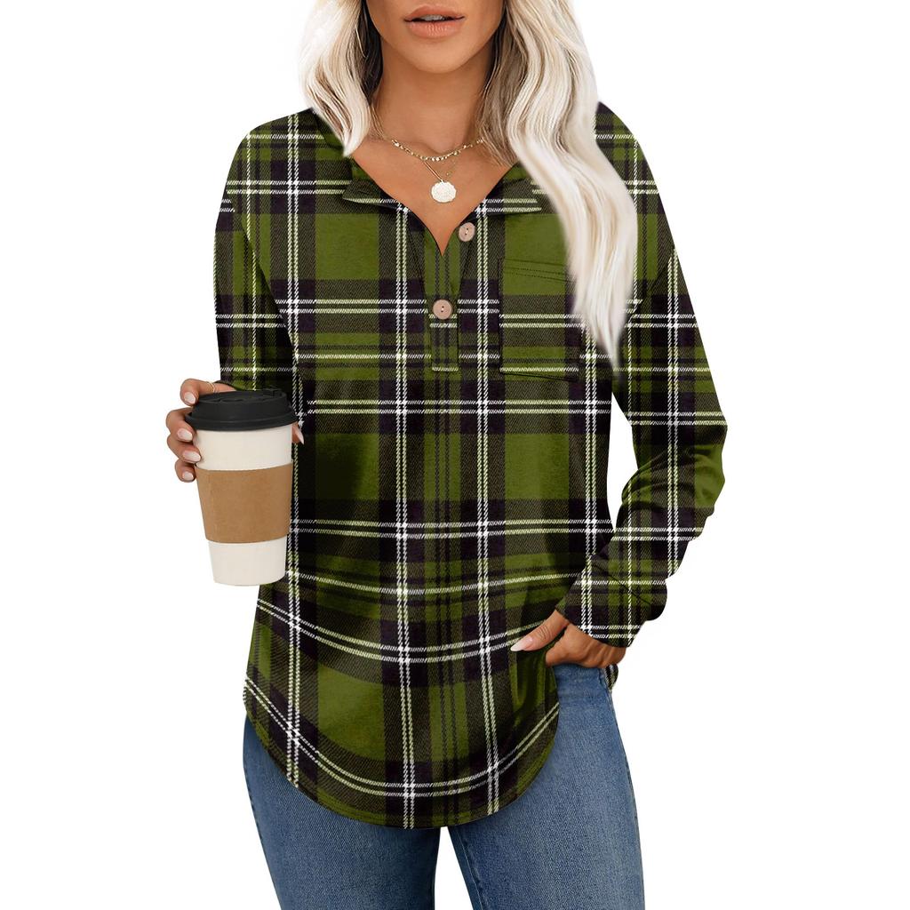 Women's Retro Printed Fashionable Long-sleeved Top