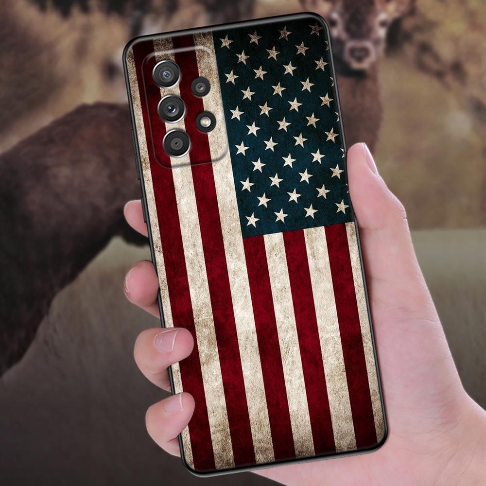 Американский флаг США со звездами Чехол для телефона для Samsung Galaxy A57 A56 A37 A55 A36 A26 A54 A52 A35 A34 A25 A17 A16 A15 A07 A06 Мягкая крышка