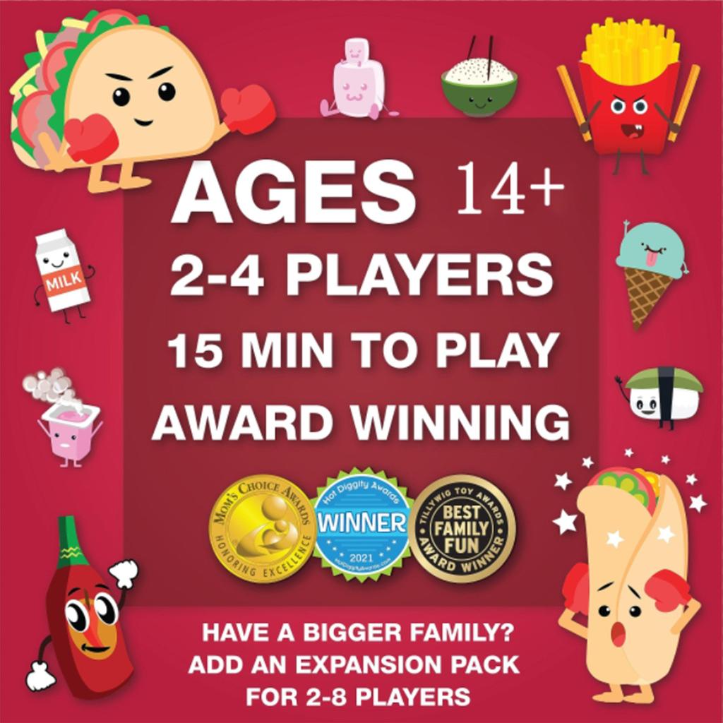 Семейные настольные игры «Тако против буррито» для детей 6–8, 8–12 лет и старше — веселые карточные игры для детей и всей семьи, детский семейный вечер игр