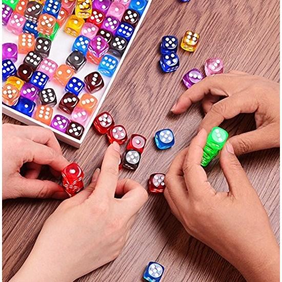 25 Transparent Dice 16mm, Popular Korean Game