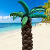 12-Pack of Coconut Leaf Aluminum Foil Balloons Suitable for Seaside Theme and Coconut Tree Theme Party Decorations