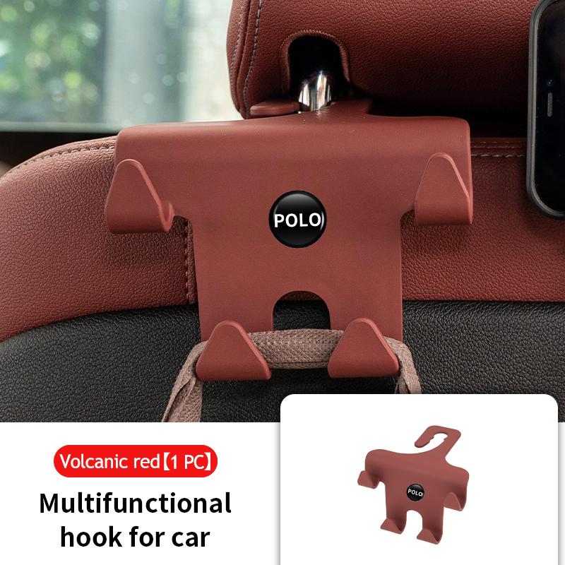 TMBCU1 Car Four Head Storage Hook Handbag Purse Bag Hanging Hook For Volkswagen VW Tiguan CC Jetta Polo Golf 4 5 6 Passat B5 B6 B7 CC