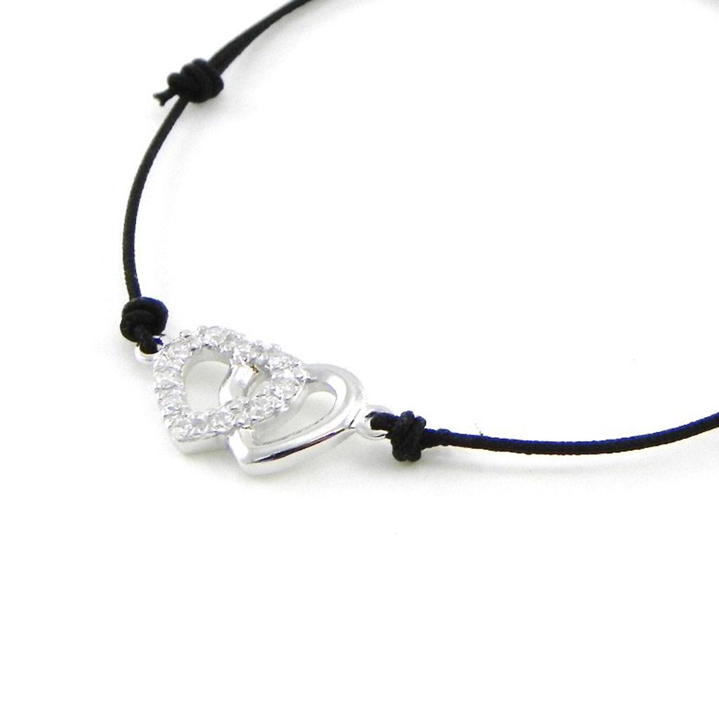 Les Trésors De Lily [I9112] - Черный серебряный браслет «Любовь»