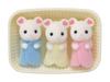 Sylvanian Families Dolls Mouse ST Mark Ages 3 and Toy Sylvanian Epoch [Marshmallow Triplets] Ne-108 Certified, Up, Dollhouse, Families,