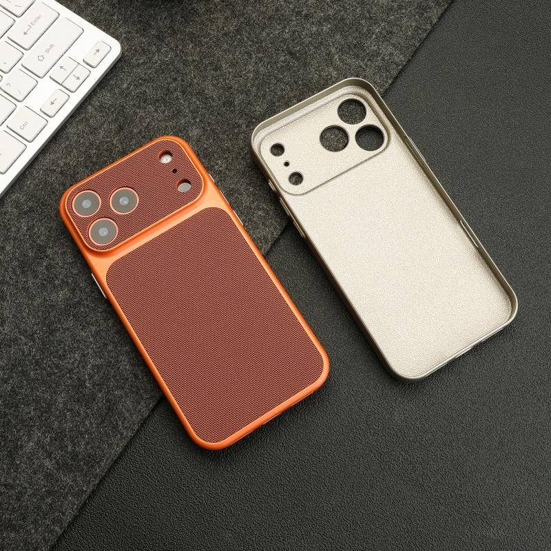 Винтажный чехол с текстурой плетеной кожи для iPhone 17 Air 16 15 14 13 12 Pro Max, ретро, противоударный, PC-покрытие, броня, жесткая крышка для телефона