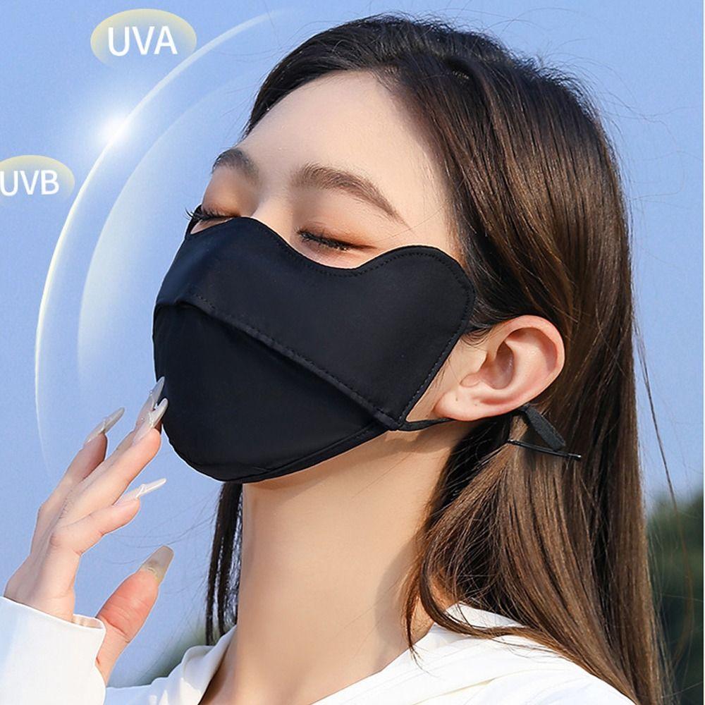 Nylon Ice Silk Mask Breathable Face Cover Scarf Fashion Sunscreen Face Mask