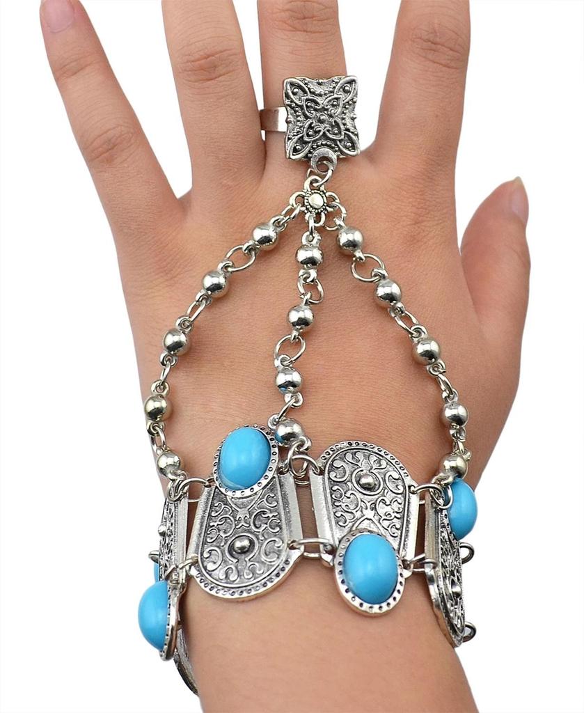 Bohemian Coin Charm Slave Bracelets For Women Vintage Silver Color Bracelet Gypsy Ethnic Tribal Festival Indian Jewelry Turkish