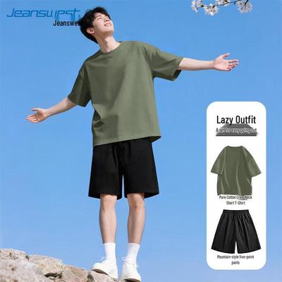 Мужской летний быстросохнущий комплект с короткой футболкой и шортами Jeanswest