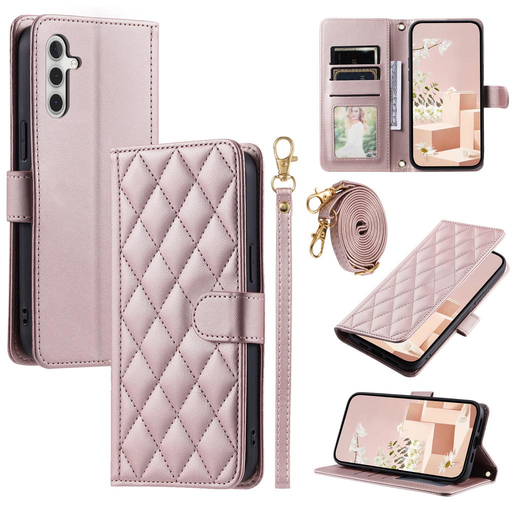 For Samsung Galaxy A15 4G/A15 5G Case Crossbody PU Leather Card Slots Phone Cover