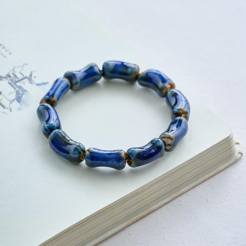 Керамический браслет ювелирные изделия модный цветочный глазурь бисерный браслет многоцветный повседневный богемный браслет