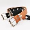 Модный женский ремень с кольцом-декорацией, с прорезями по всему телу, панк-ремень без проколов