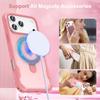 For iPhone 17 Pro Case Compatible with MagSafe Kickstand TPU+PC Shockproof Phone Back Cover