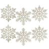12Pcs/set Pink Glitter Snowflake Ornaments Christmas Decoration Hanging Xmas Tree Pendant for Home Decor Winter Party Supplies