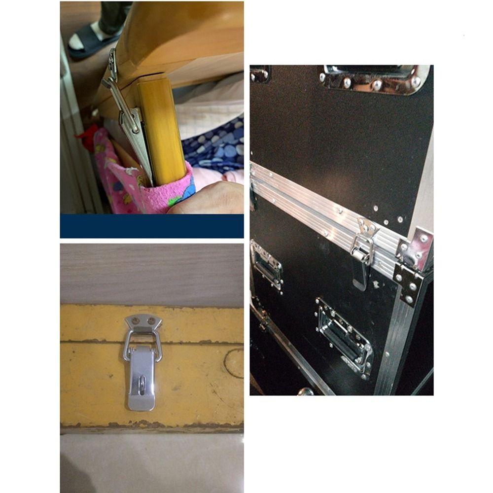 Security Spring Clasp Buckle Stainless Steel Duck Billed Buckles New Toggle Latch Catch Toolbox