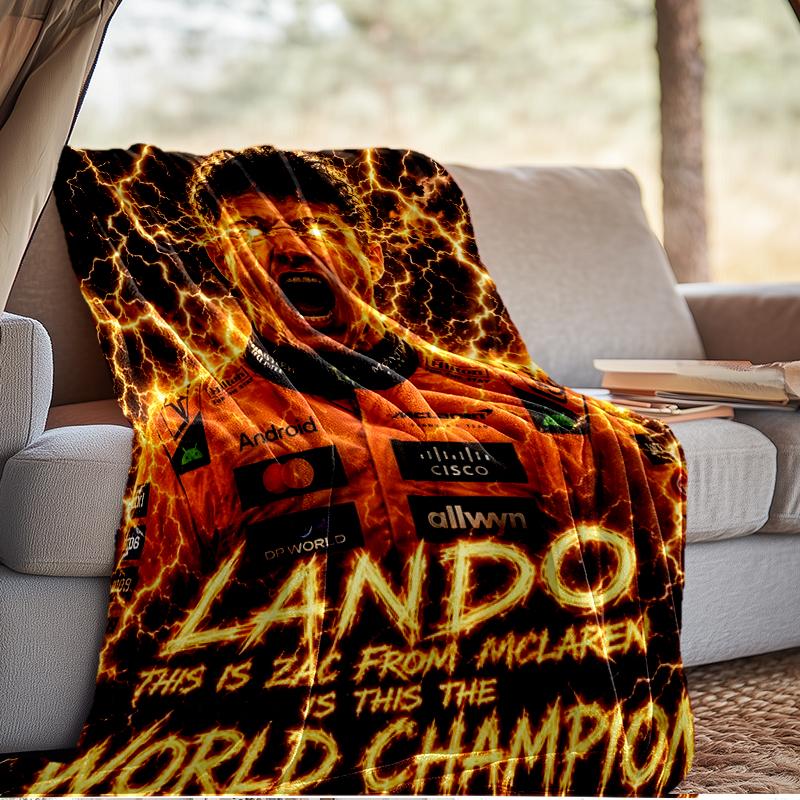 Racing Driver Lando Blanket Lightweight Ideal Bedding Blanket Perfect for Travel, Camping, Living Rooms, Offices, Sofas, Fan Christmas gift