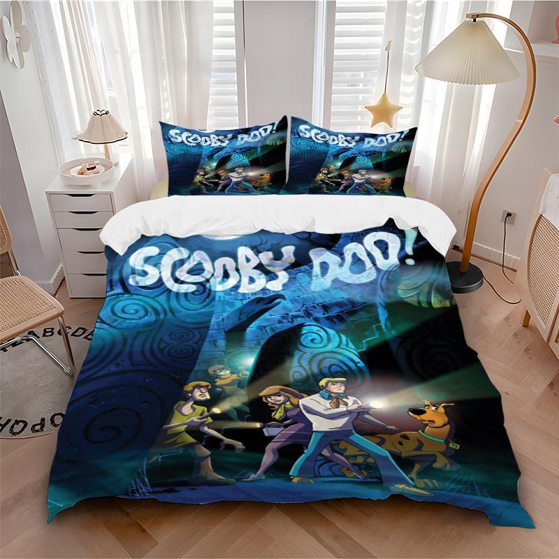 Scoobydoo Mystery Night Print 3Pcs Bedding Setduvet Cover With 2 Bedropillowcase Home Birthday Gift