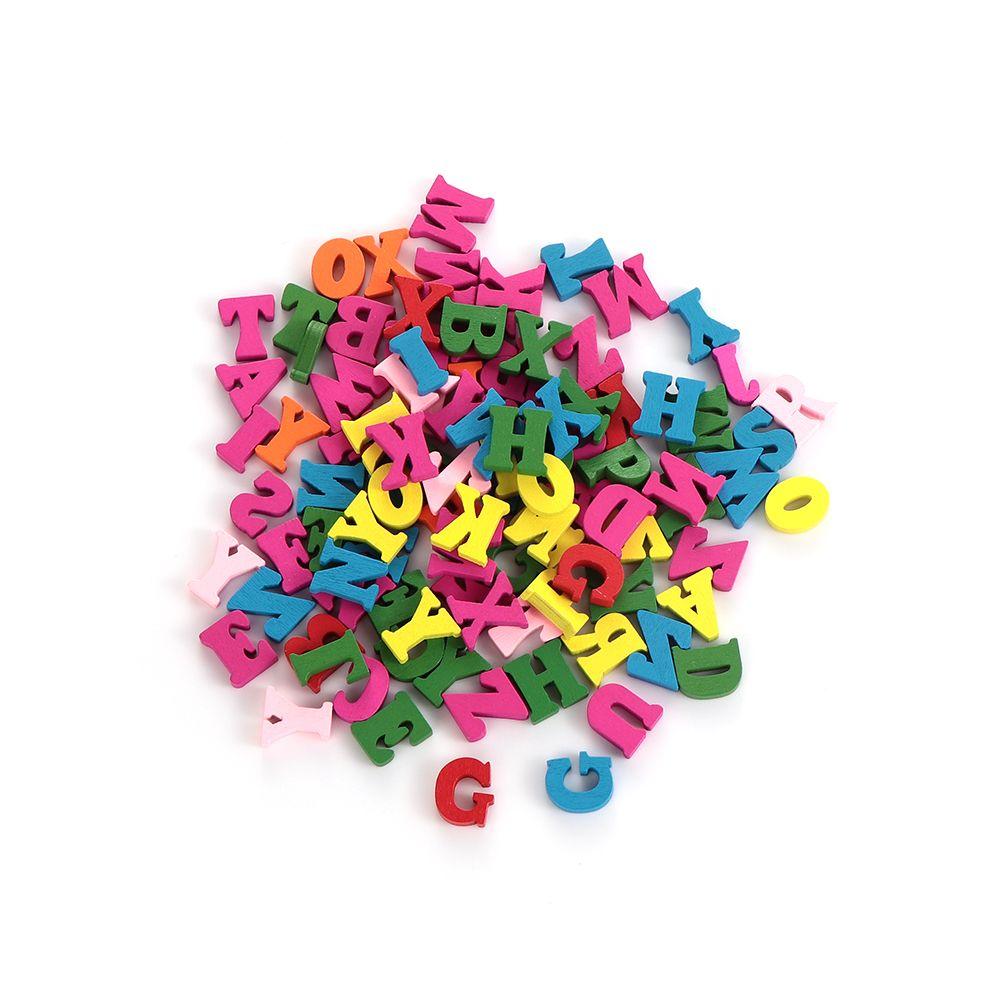 100Pcs New DIY Party Decoration Wooden Letters Alphabet Scrapbooking Wall Decorative