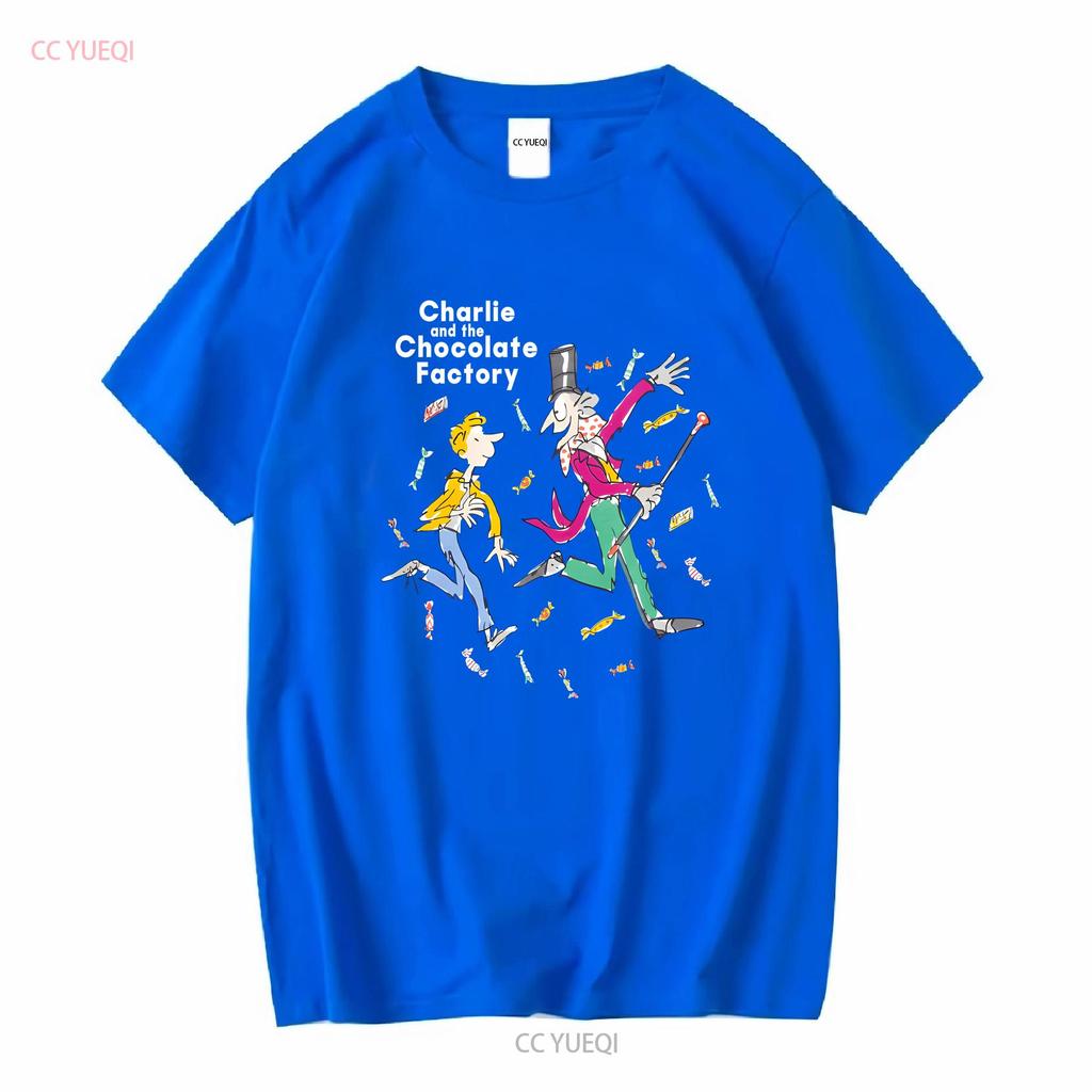 ЧАРЛИ И ШОКОЛАДНАЯ ФАБРИКА Детская футболка с длинным или коротким рукавом винтажная стирка модная удобный топ для повседневной носки