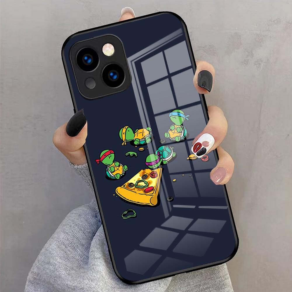 Anime Tortugas Ninjas Phone Case For IPhone 17 Pro Max 16 15 14 Pro Max 13 11 X Xs Xr 8 7Plus Glass Cover