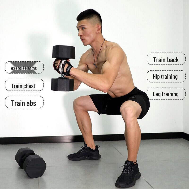 Weibu Twelve-Sided Fixed Rubber Dumbbell