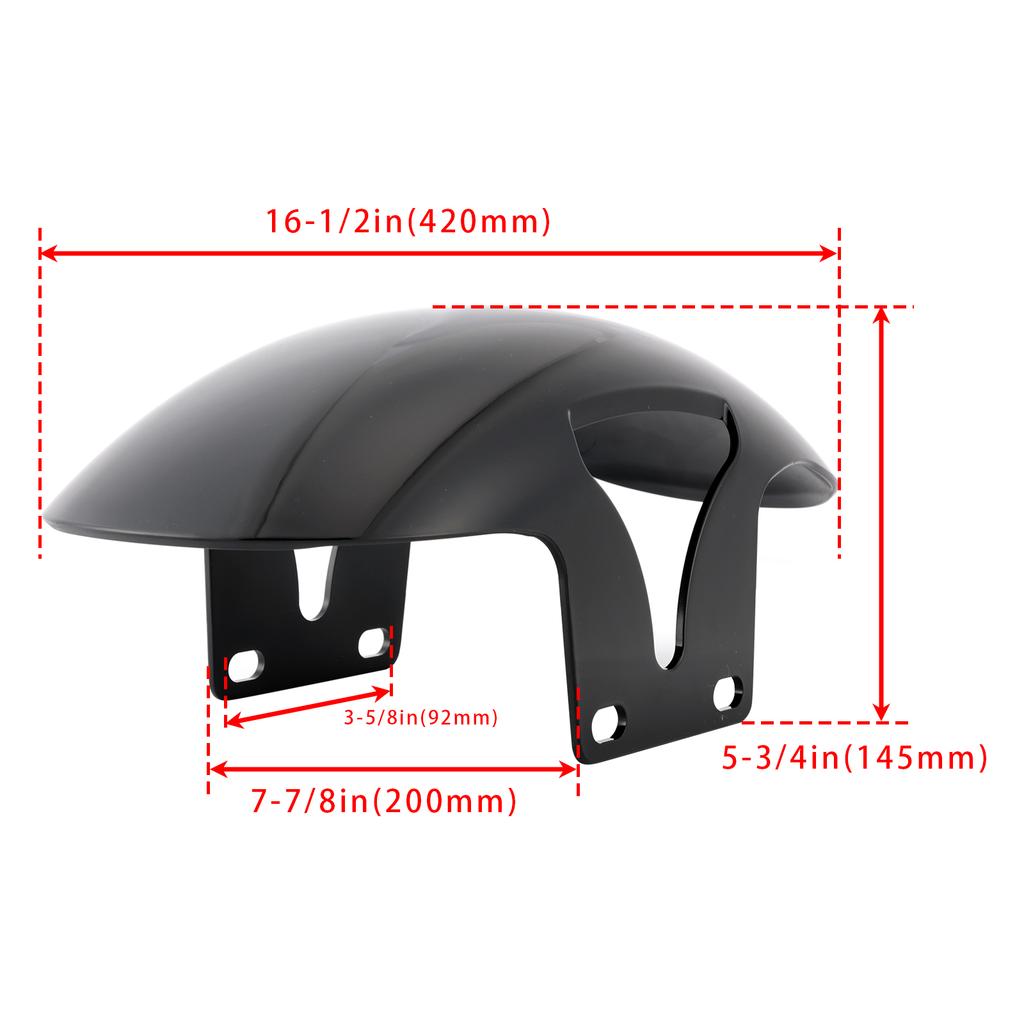 Короткое переднее крыло ABS для M8 Softail Fat Boy FLFB 160 R18 2018-2024