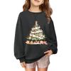 Children's Fashionable Casual Long-sleeved Loose Christmas Print Pullover Sweatshirt