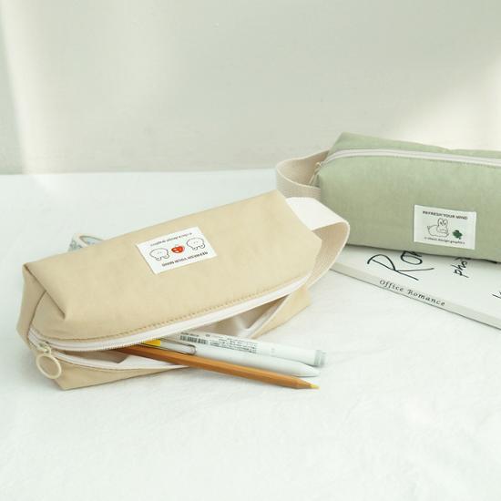 Мягкая сумка-карандаш Ocheck с квадратным ремешком, пенал для ручек, популярная фраза в Корее.