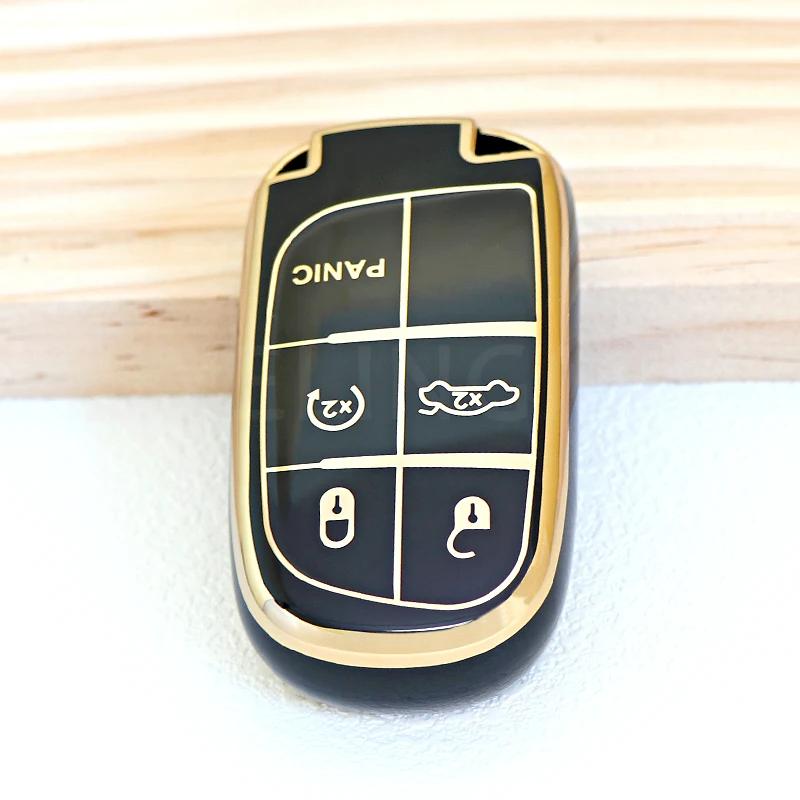 Новый чехол-накладка для ключа-пульта автомобиля из ТПУ, Для Jeep Renegade Grand Cherokee Dodge Ram Charger 1500 Challenger Chrysler 300C Travel