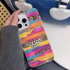 Чехол для телефона iPhone 17 17Air 16 15 14 13 12 11 Pro Max Цветной пигментный леопардовый принт Текстура личи Силиконовый мягкий чехол Funda
