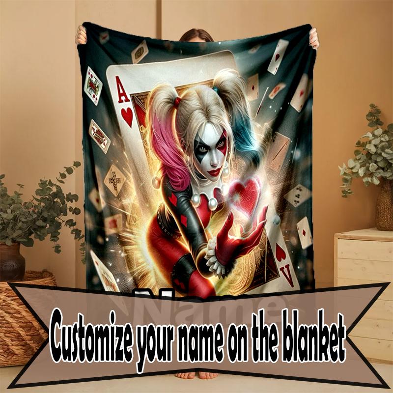 Custom Name Personalized Superhero Print Blanket, Home Decor, Bedroom, Sofa, Camping, Couch, Gifts for Birthday Christmas