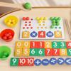 Handmade Wooden Math Clip Beads: Educational Number Matching Toy for Children